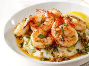 Shrimp and Grits with Bourbon Red Eye Gravy