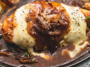 French Onion Chicken Dinner A'Fare